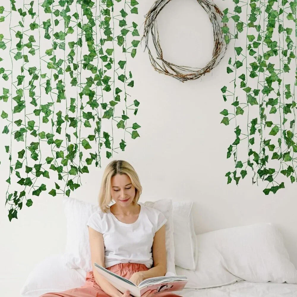 Fake Vines for Room Decor12 Pack 84 Feet Aesthetic Artificial Plant Ivy Leaves H - Picture 3 of 8